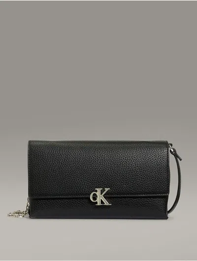 Calvin Klein Women's Archive Hardware Chain Wallet In Black Beauty