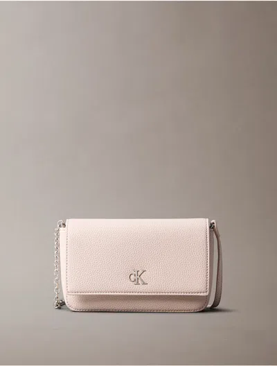 Calvin Klein Women's Archive Hardware Flap Crossbody Bag In Hushed Pink