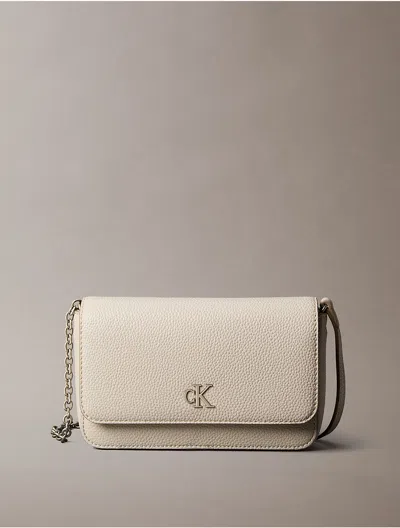 Calvin Klein Women's Archive Hardware Flap Crossbody Bag In Purple