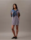 Calvin Klein Women's Archive Logo Baby T-shirt Dress In China Blue