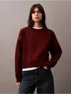 Calvin Klein Women's Archive Logo Fleece Cropped Sweatshirt In Rusted Root
