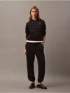 Calvin Klein Women's Archive Logo Fleece Joggers In Black Beauty