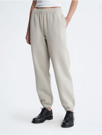 Calvin Klein Women's Archive Logo Fleece Joggers In Gray