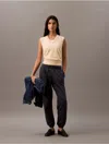 Calvin Klein Women's Archive Logo Fleece Joggers In Ink