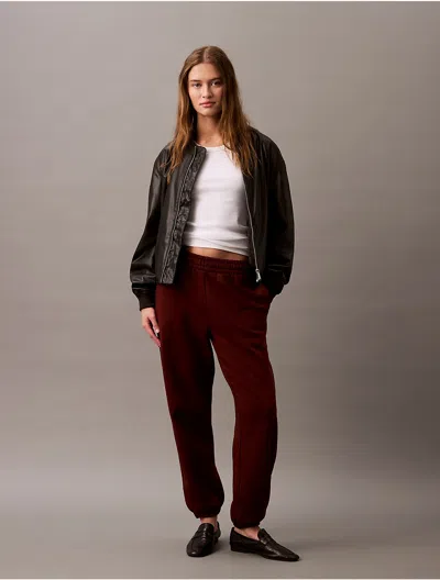 Calvin Klein Women's Archive Logo Fleece Joggers In Rusted Root
