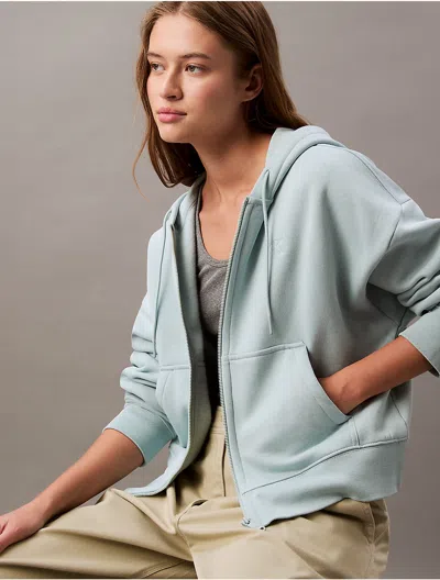 Calvin Klein Women's Archive Logo Fleece Zip Hoodie