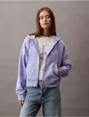 Calvin Klein Women's Archive Logo Fleece Zip Hoodie