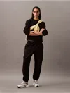 Calvin Klein Women's Archive Logo French Terry Cargo Joggers In Black
