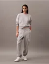 Calvin Klein Women's Archive Logo French Terry Cargo Joggers In Medium Heather Gray