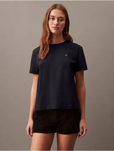 Calvin Klein Women's Archive Logo T-shirt In Black Beauty