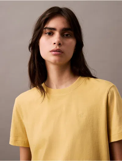 Calvin Klein Women's Archive Logo T-shirt In Muted Lime