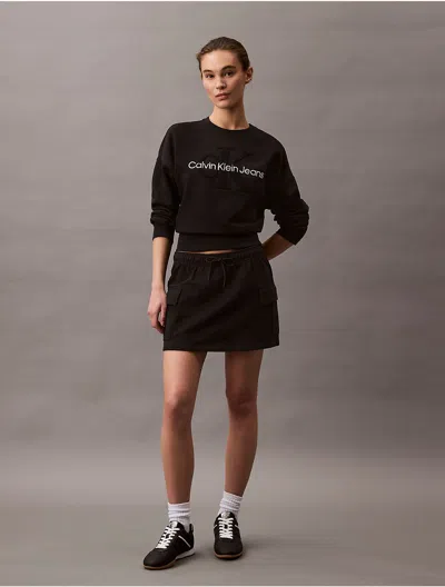 Calvin Klein Women's Archive Terry Cargo Skirt In Black