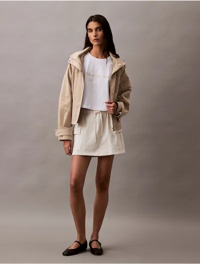 Calvin Klein Women's Archive Terry Cargo Skirt In Tofu