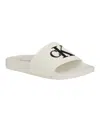 Calvin Klein Women's Arin Logo Pool Slide Sandals In White