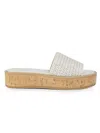 Calvin Klein Women's Arzelia 32mm Cork Sole Sandals In Gray