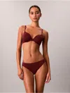 Calvin Klein Women's Attraction Lightly Lined Perfect Coverage Bra In Burgundy