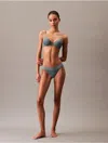 Calvin Klein Women's Attraction Push-up Plunge Bra In Blue Performance