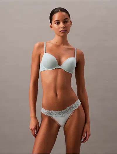 Calvin Klein Women's Attraction Push-up Plunge Bra In Ether