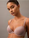 Calvin Klein Women's Attraction Push-up Plunge Bra In Sand Trap