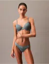 Calvin Klein Women's Attraction Thong In Blue Performance