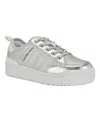Calvin Klein Austie Platform Sneaker In Silver 040