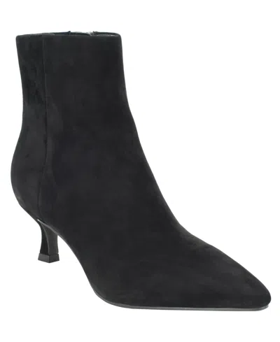 Calvin Klein Women's Austina Pointed Toe Kitten Heel Booties In Black