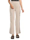 Calvin Klein Women's Banded Waist Flat Front Pants In Latte