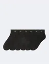 Calvin Klein Women's Basic Cushion Quarter 6-pack Socks In Black