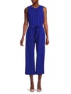 CALVIN KLEIN WOMEN'S BELTED CROPPED JUMPSUIT