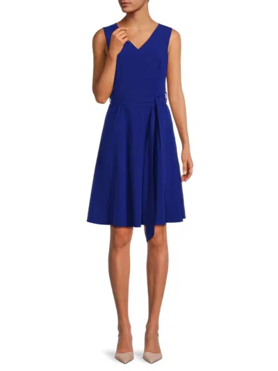Calvin Klein Women's Belted Dress In Ultramarine