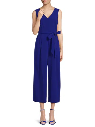 Calvin Klein Women's Belted Jumpsuit In Ultramarine