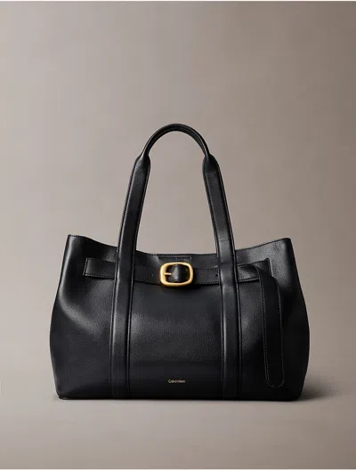 Calvin Klein Women's Belted Tote Bag In Black