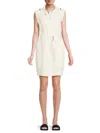 Calvin Klein Women's Belted Vest Dress In Soft White