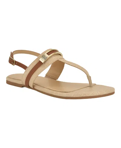 Calvin Klein Women's Bettia Flat Slingback Sandals In Neutral