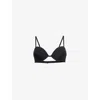 CALVIN KLEIN CALVIN KLEIN WOMEN'S BLACK DEMI SCULPTED RECYCLED NYLON-BLEND BRA