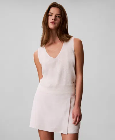 Calvin Klein Women's Blend High-waisted Mini Skort In Multi