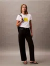 Calvin Klein Women's Blur Logo Graphic Classic T-shirt In Brilliant White