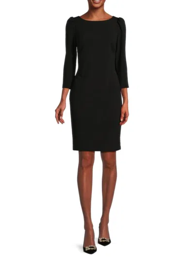 Calvin Klein Women's Boatneck Dress In Black