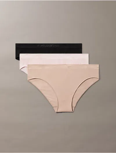 Calvin Klein Women's Bonded Flex 3-pack Mid Rise Bikini