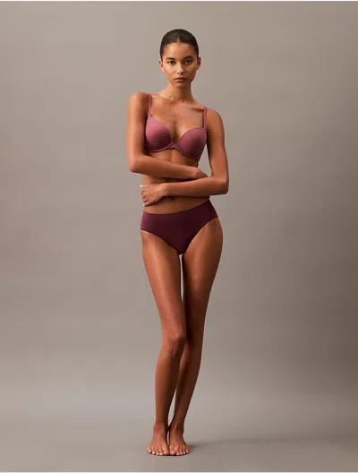 Calvin Klein Women's Bonded Flex Bikini In Mauve Wine