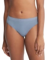 Calvin Klein Women's Bonded Flex Mid-rise Thong Underwear Qd3958 In Flint Stone