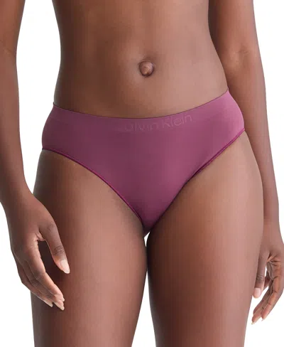 Calvin Klein Women's Bonded Flex Bikini Underwear Qd3960 In Mauve Wine
