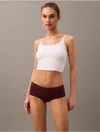 Calvin Klein Women's Bonded Flex Boyshort In Mauve Wine