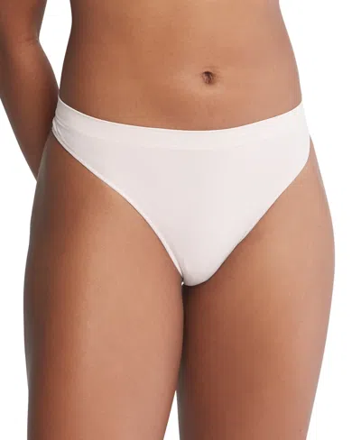 Calvin Klein Women's Bonded Flex Mid-rise Thong Underwear Qd3958 In Nymphs Thigh