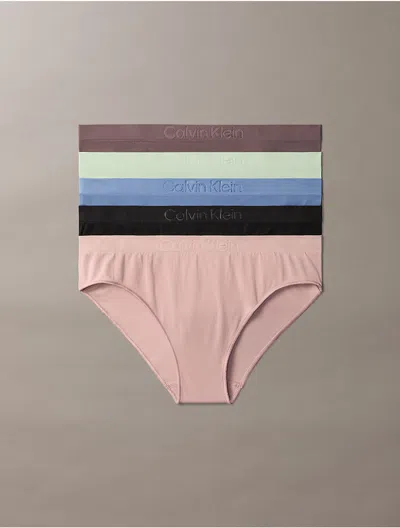 Calvin Klein Women's Bonded Flex Seamless 5-pack Mixed Bikini Brief In Multi