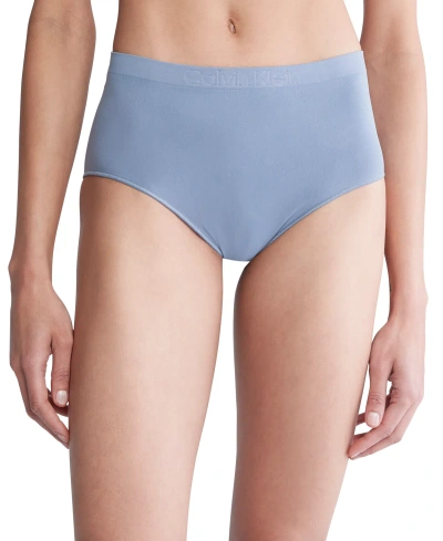 Calvin Klein Women's Bonded Flex Seamless High-rise Bikini Brief Underwear Qd5160 In Flint Stone