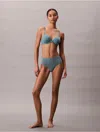 Calvin Klein Women's Bonded Flex Seamless High Rise Brief In Green