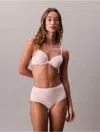Calvin Klein Women's Bonded Flex Seamless High Rise Brief In White