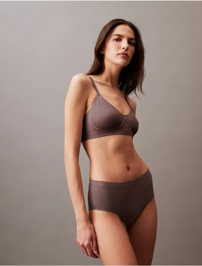 Calvin Klein Women's Bonded Flex Seamless High Rise Brief In Sparrow