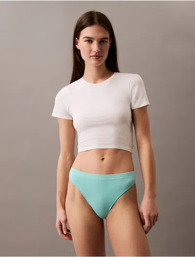 Calvin Klein Women's Bonded Flex Thong In Beau Blue